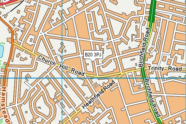 B20 3PJ map - OS VectorMap District (Ordnance Survey)