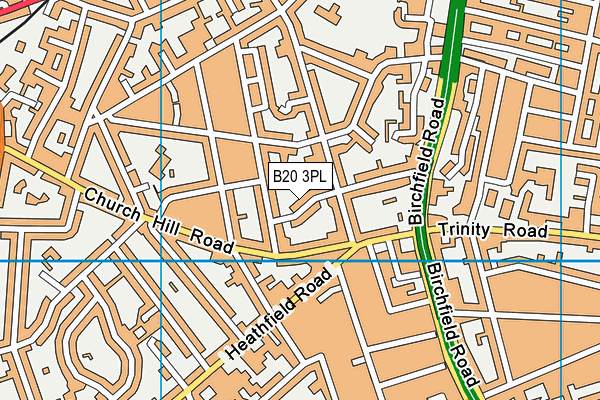 B20 3PL map - OS VectorMap District (Ordnance Survey)