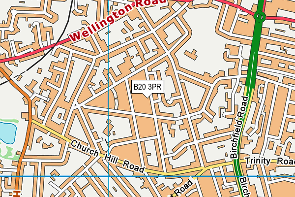 B20 3PR map - OS VectorMap District (Ordnance Survey)