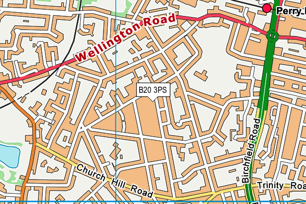 B20 3PS map - OS VectorMap District (Ordnance Survey)