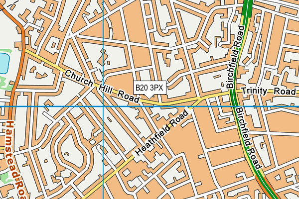 B20 3PX map - OS VectorMap District (Ordnance Survey)