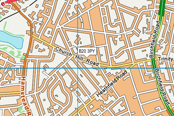 B20 3PY map - OS VectorMap District (Ordnance Survey)
