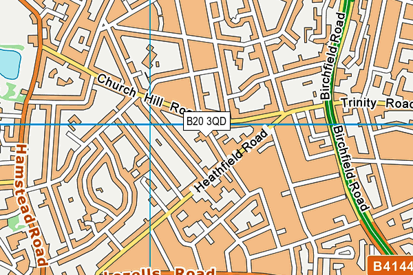 B20 3QD map - OS VectorMap District (Ordnance Survey)