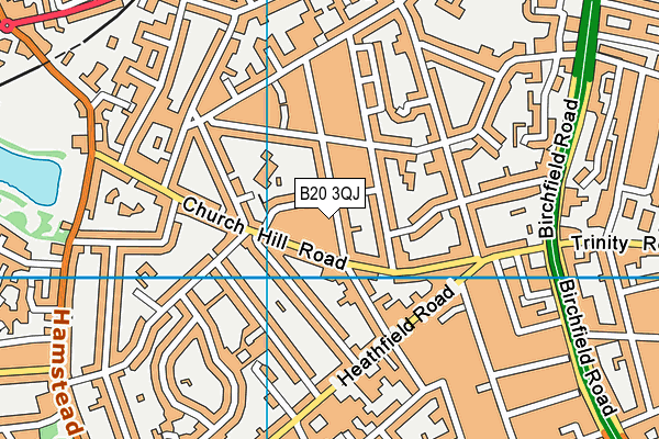 B20 3QJ map - OS VectorMap District (Ordnance Survey)