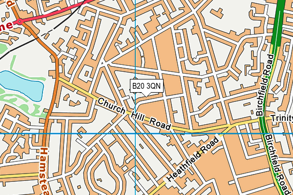 B20 3QN map - OS VectorMap District (Ordnance Survey)