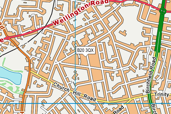 B20 3QX map - OS VectorMap District (Ordnance Survey)
