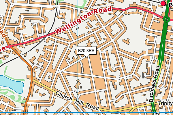 B20 3RA map - OS VectorMap District (Ordnance Survey)