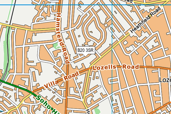 B20 3SR map - OS VectorMap District (Ordnance Survey)