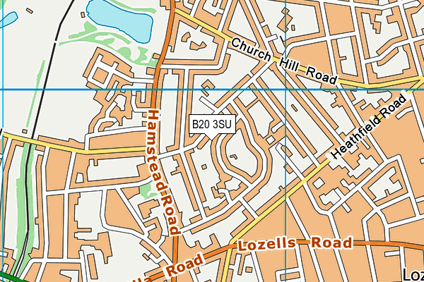 B20 3SU map - OS VectorMap District (Ordnance Survey)