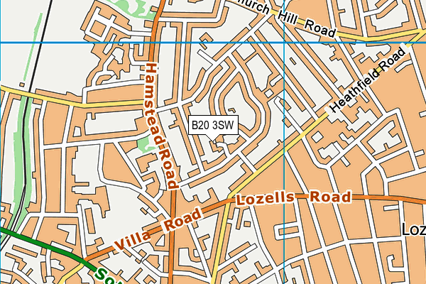 B20 3SW map - OS VectorMap District (Ordnance Survey)