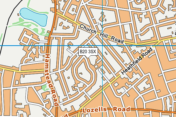 B20 3SX map - OS VectorMap District (Ordnance Survey)