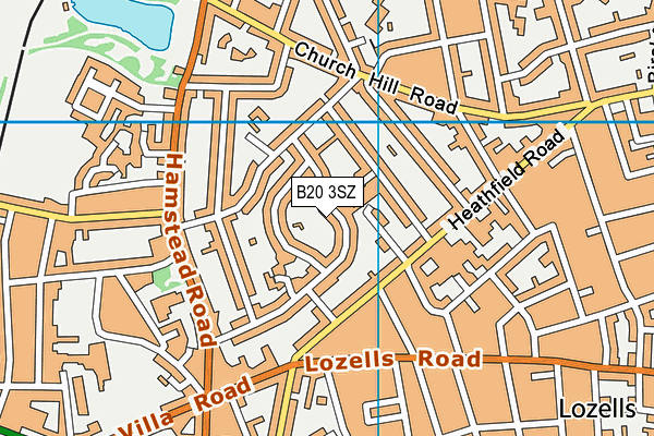 B20 3SZ map - OS VectorMap District (Ordnance Survey)