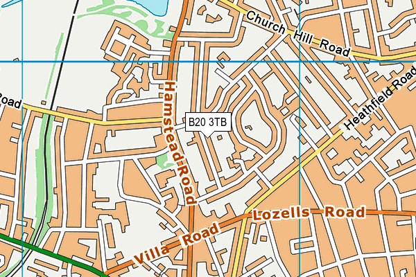 B20 3TB map - OS VectorMap District (Ordnance Survey)