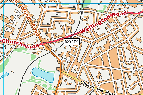 B20 3TY map - OS VectorMap District (Ordnance Survey)