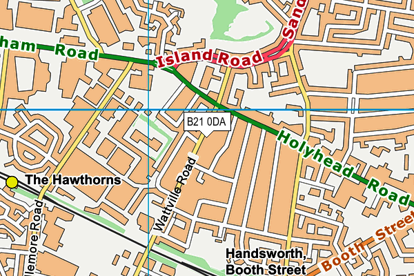 B21 0DA map - OS VectorMap District (Ordnance Survey)