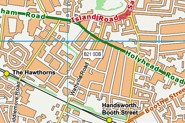 B21 0DB map - OS VectorMap District (Ordnance Survey)