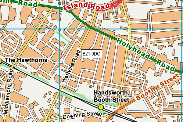 B21 0DG map - OS VectorMap District (Ordnance Survey)