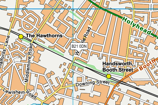 B21 0DN map - OS VectorMap District (Ordnance Survey)