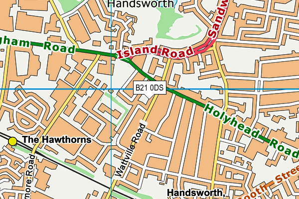 B21 0DS map - OS VectorMap District (Ordnance Survey)