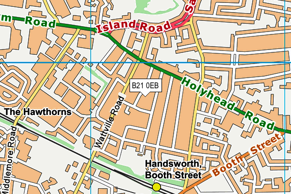 B21 0EB map - OS VectorMap District (Ordnance Survey)