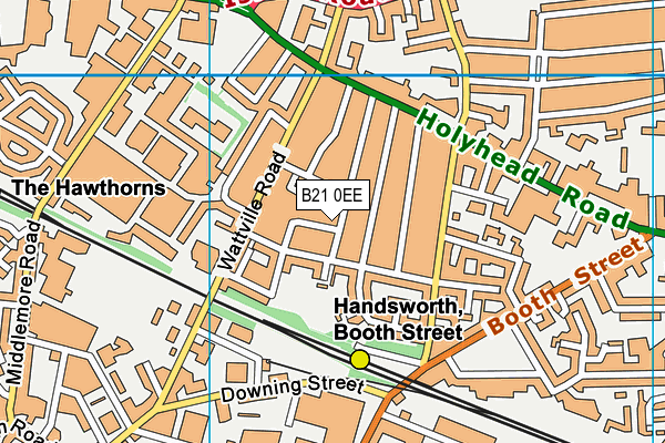 B21 0EE map - OS VectorMap District (Ordnance Survey)