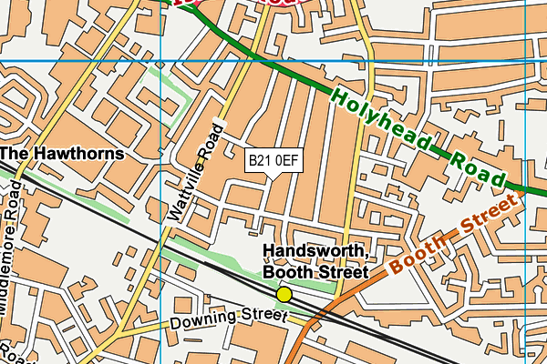 B21 0EF map - OS VectorMap District (Ordnance Survey)