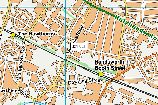 B21 0EH map - OS VectorMap District (Ordnance Survey)