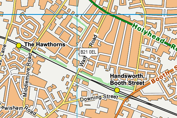 B21 0EL map - OS VectorMap District (Ordnance Survey)