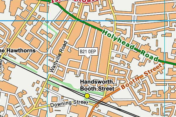 B21 0EP map - OS VectorMap District (Ordnance Survey)