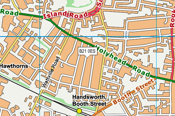 B21 0ES map - OS VectorMap District (Ordnance Survey)