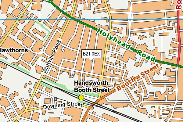 B21 0EX map - OS VectorMap District (Ordnance Survey)