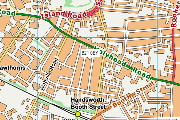 B21 0EY map - OS VectorMap District (Ordnance Survey)