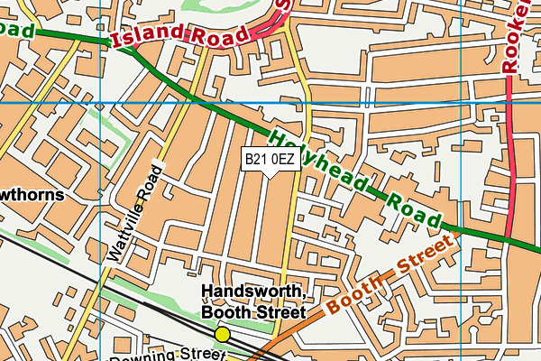 B21 0EZ map - OS VectorMap District (Ordnance Survey)