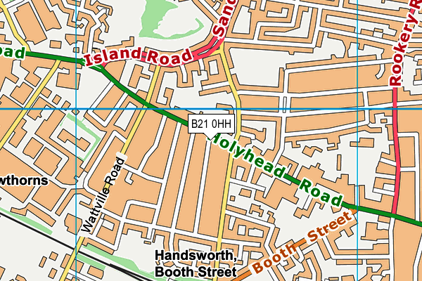 B21 0HH map - OS VectorMap District (Ordnance Survey)