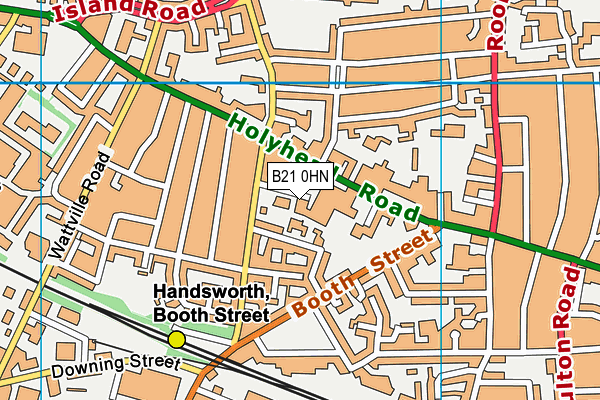 Holyhead School map (B21 0HN) - OS VectorMap District (Ordnance Survey)