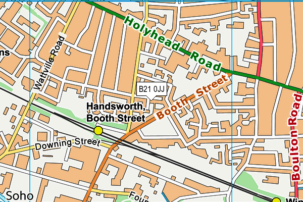 B21 0JJ map - OS VectorMap District (Ordnance Survey)