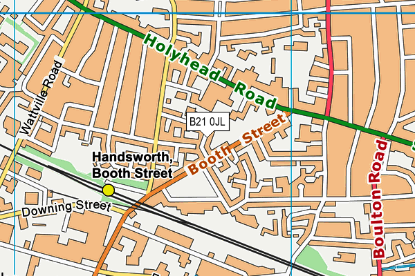 B21 0JL map - OS VectorMap District (Ordnance Survey)