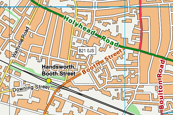 B21 0JS map - OS VectorMap District (Ordnance Survey)