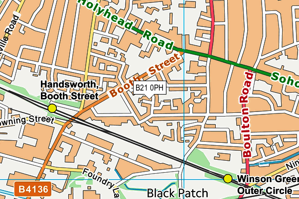 B21 0PH map - OS VectorMap District (Ordnance Survey)
