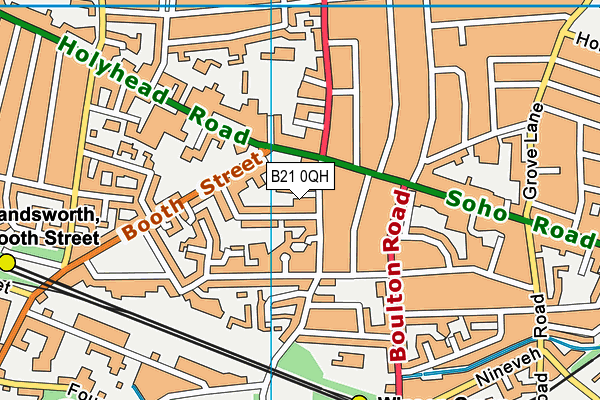 B21 0QH map - OS VectorMap District (Ordnance Survey)