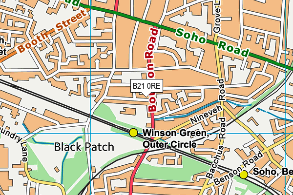 Oasis Academy Boulton map (B21 0RE) - OS VectorMap District (Ordnance Survey)