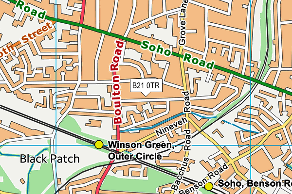 B21 0TR map - OS VectorMap District (Ordnance Survey)