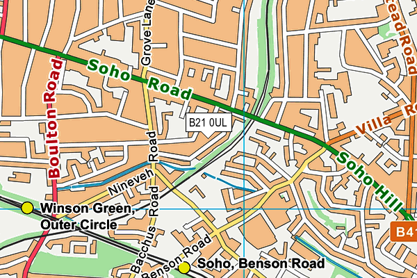 B21 0UL map - OS VectorMap District (Ordnance Survey)