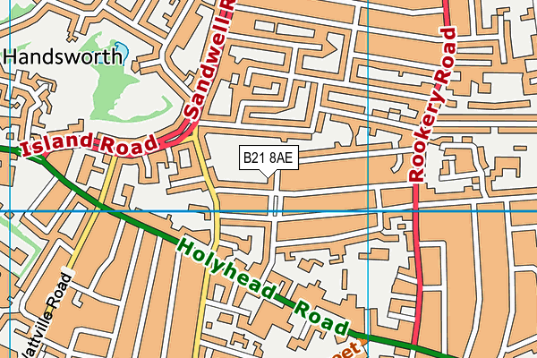 B21 8AE map - OS VectorMap District (Ordnance Survey)