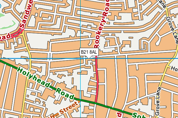 B21 8AL map - OS VectorMap District (Ordnance Survey)