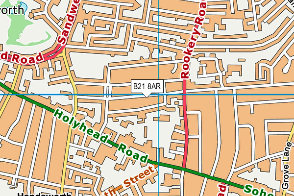 B21 8AR map - OS VectorMap District (Ordnance Survey)