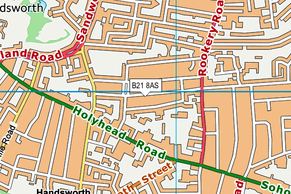 B21 8AS map - OS VectorMap District (Ordnance Survey)