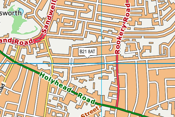 B21 8AT map - OS VectorMap District (Ordnance Survey)