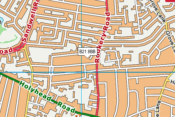 B21 8BB map - OS VectorMap District (Ordnance Survey)