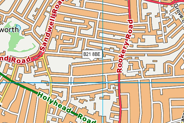 B21 8BE map - OS VectorMap District (Ordnance Survey)